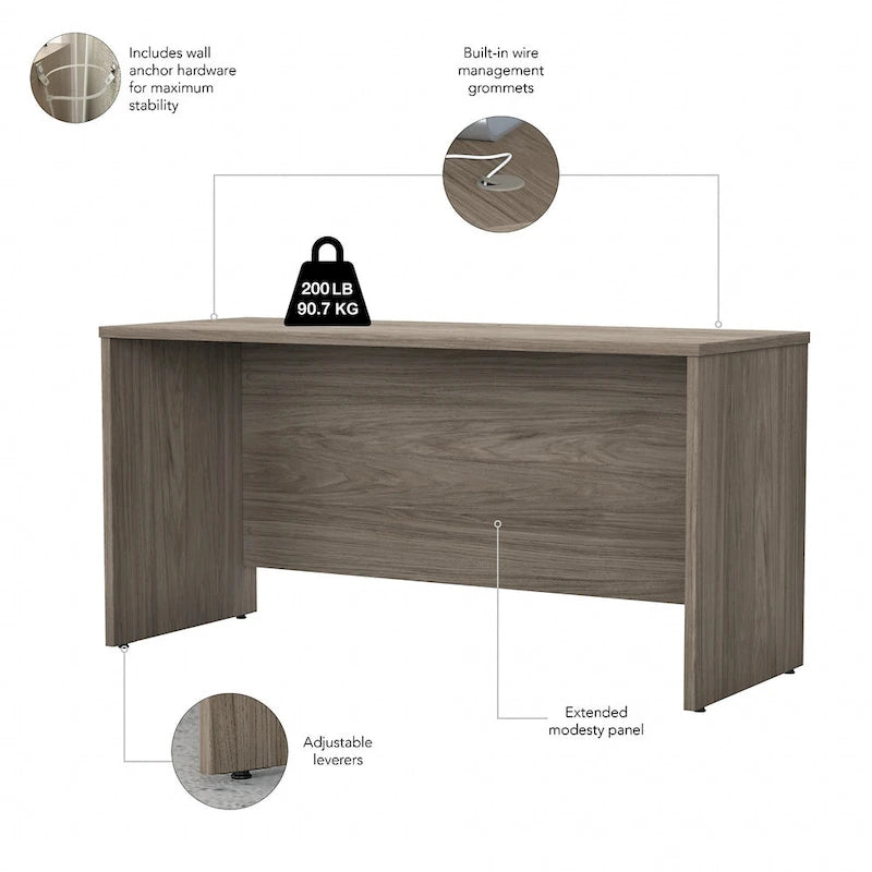 60W x 24D Credenza Desk
