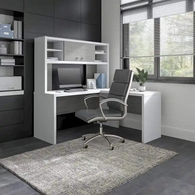 L Shaped Desk with Hutch