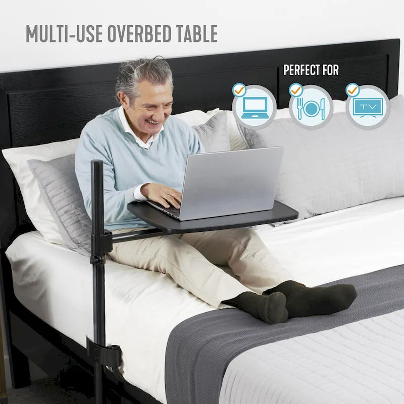 Universal Overbed Table, Adjustable Laptop Stand for Beds