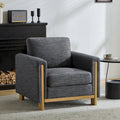 Upholstered Armchair with Solid Wood Frame and Plush Cushioning