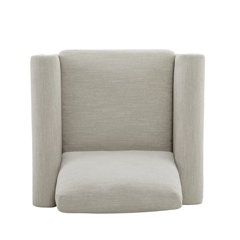 Upholstered Armchair with Solid Wood Frame and Plush Cushioning