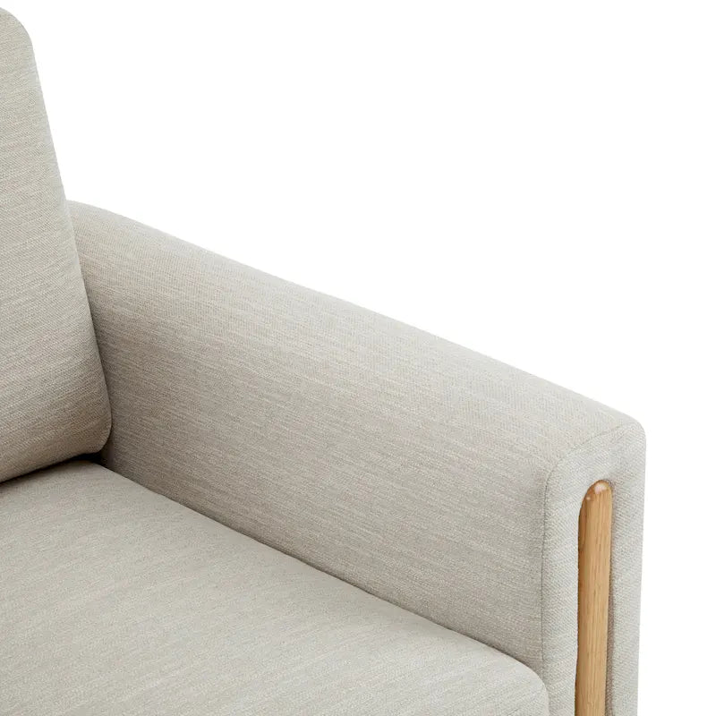 Upholstered Armchair with Solid Wood Frame and Plush Cushioning