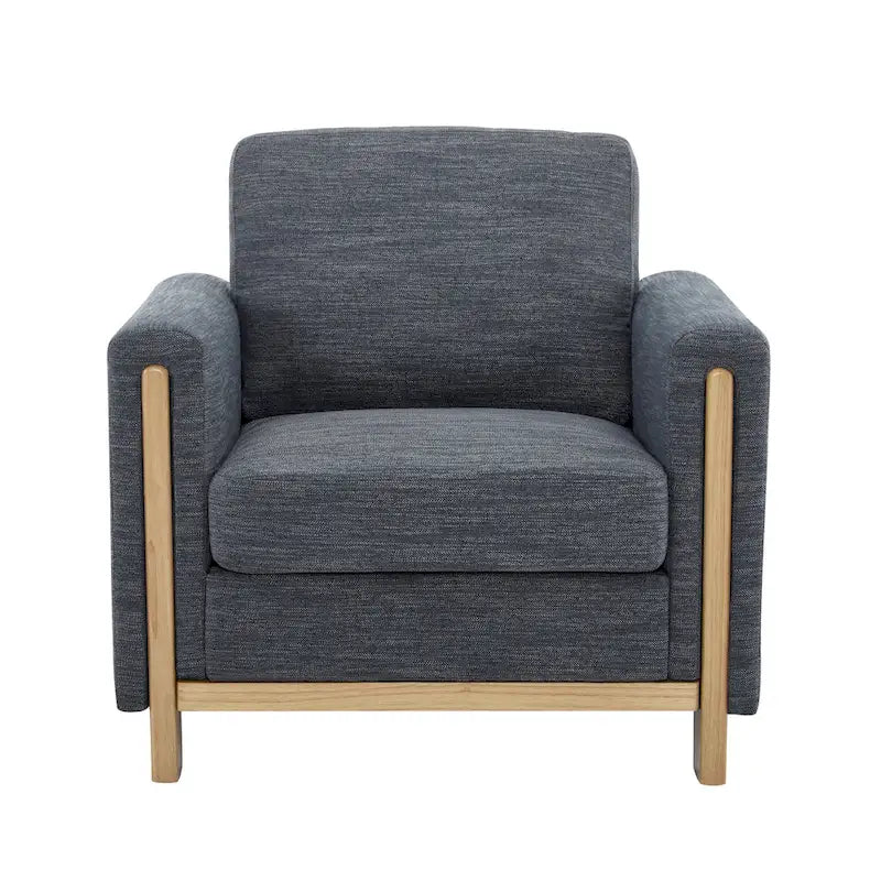 Upholstered Armchair with Solid Wood Frame and Plush Cushioning