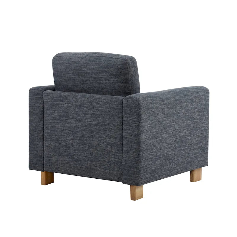 Upholstered Armchair with Solid Wood Frame and Plush Cushioning