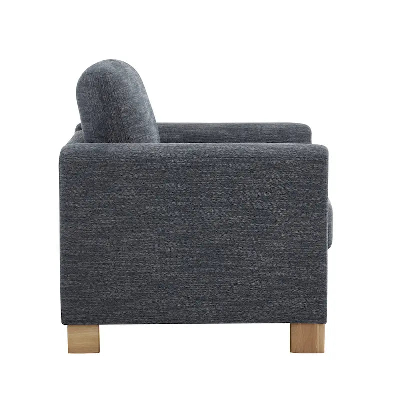 Upholstered Armchair with Solid Wood Frame and Plush Cushioning