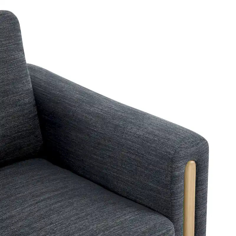 Upholstered Armchair with Solid Wood Frame and Plush Cushioning