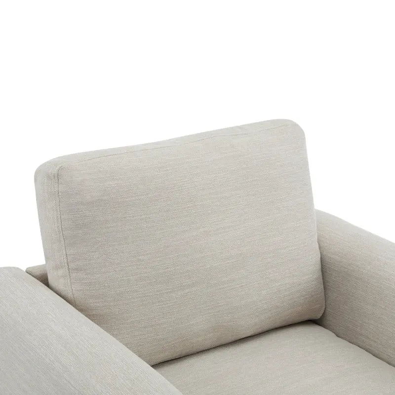 Upholstered Armchair with Solid Wood Frame and Plush Cushioning