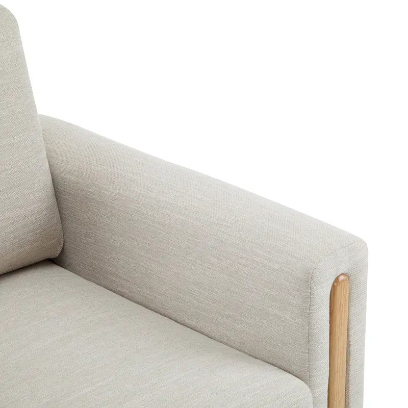 Upholstered Armchair with Solid Wood Frame and Plush Cushioning