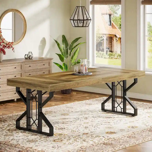 Table à manger rectangulaire de 160 cm pour 6 personnes