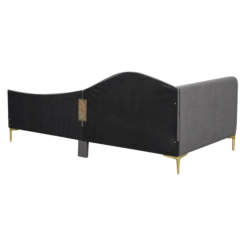 Upholstered Side Daybed with Headboard and Guardrail
