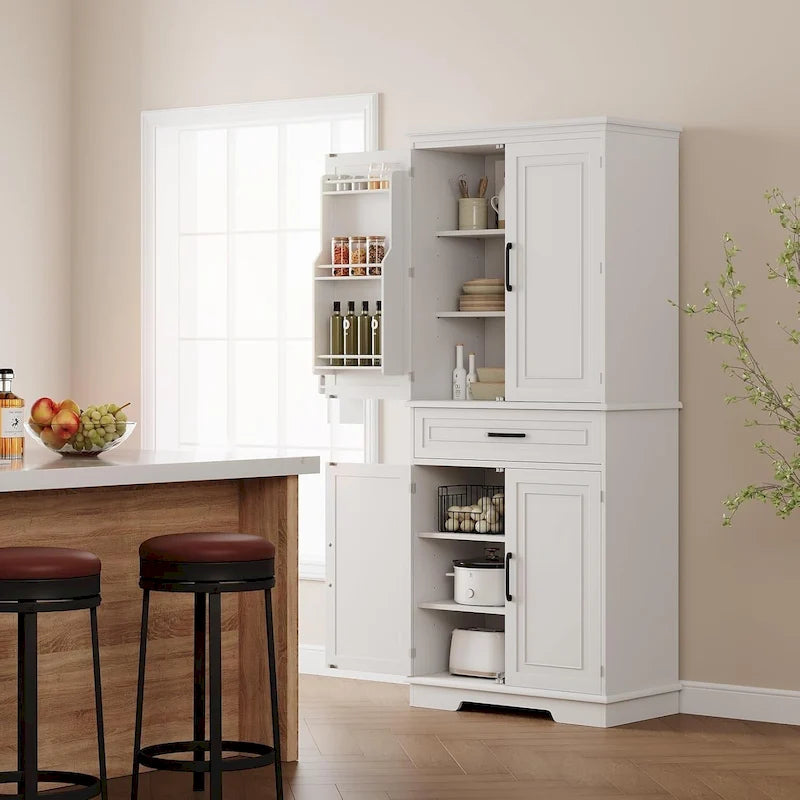 72-Inch Kitchen Storage Pantry Cabinet with Adjustable Shelves