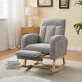 Upholstered Rocking Chair with Solid Wood Legs