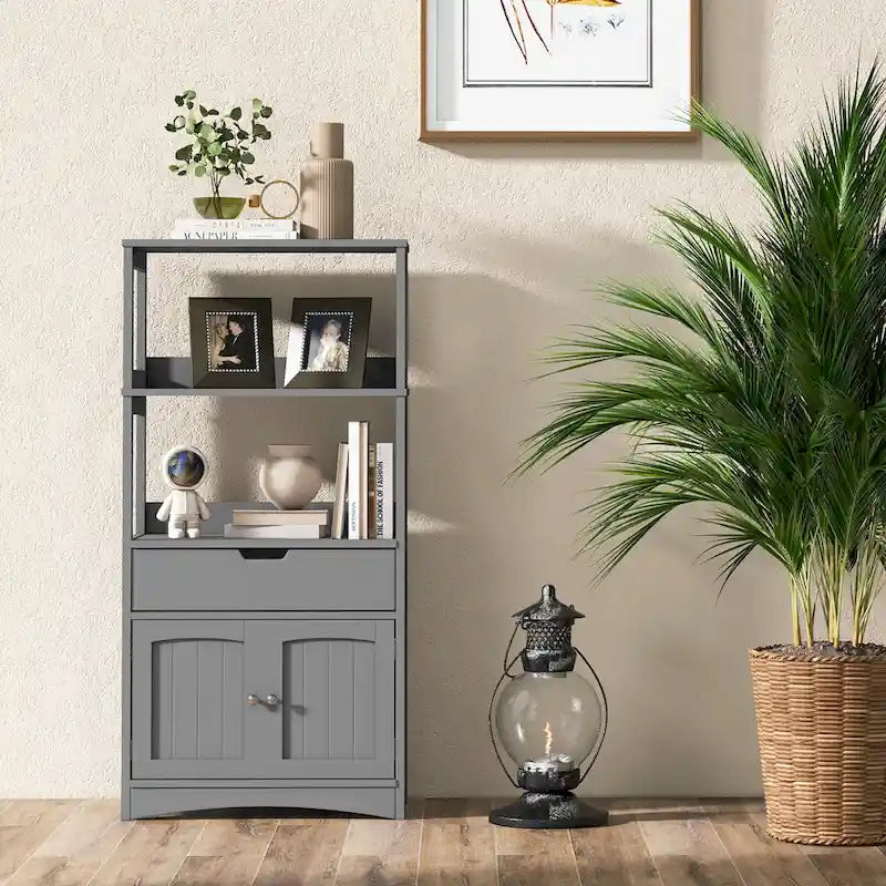 Bathroom Storage Cabinet with Drawer, Shelf & Cupboard - Floor Standing
