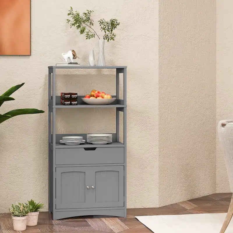 Bathroom Storage Cabinet with Drawer, Shelf & Cupboard - Floor Standing