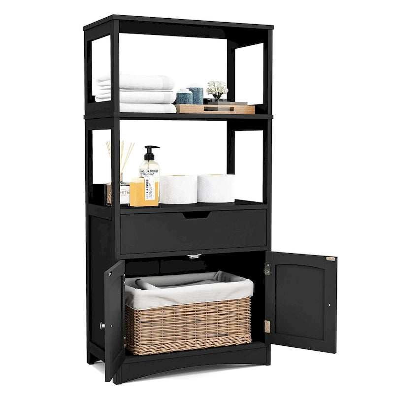 Bathroom Storage Cabinet with Drawer, Shelf & Cupboard - Floor Standing