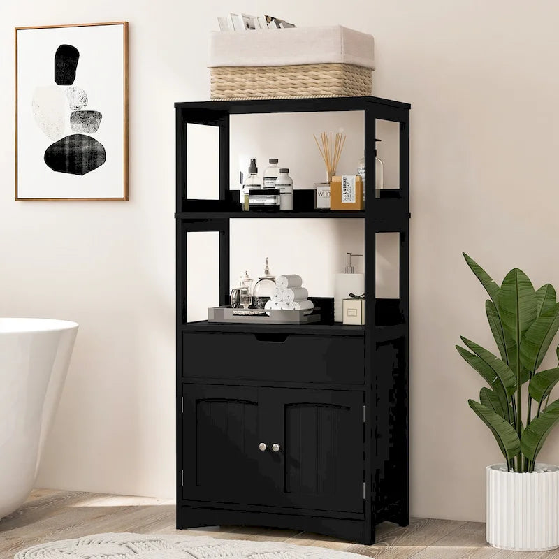 Bathroom Storage Cabinet with Drawer, Shelf & Cupboard - Floor Standing
