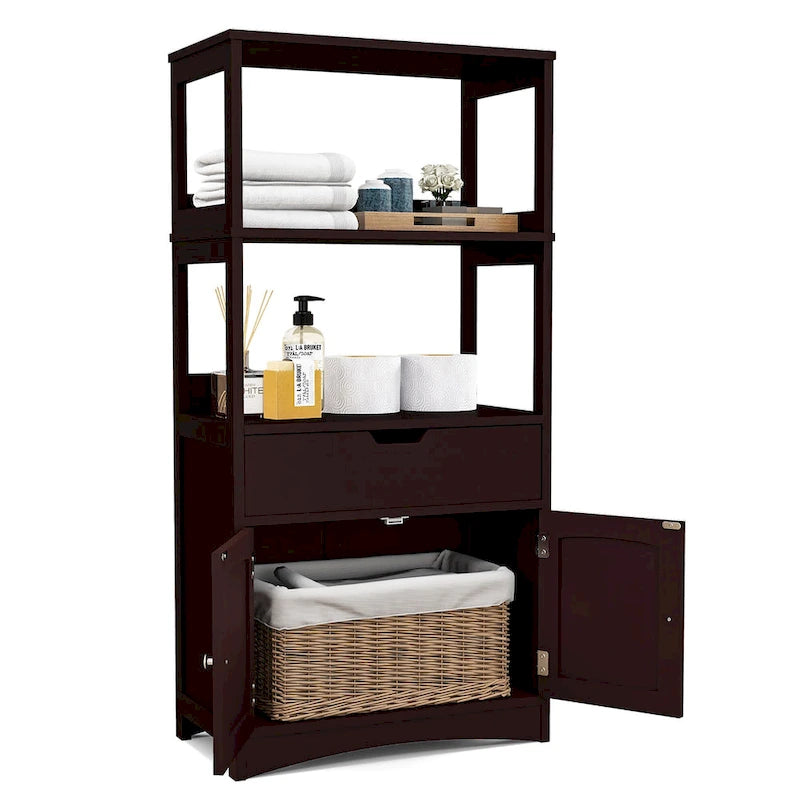 Bathroom Storage Cabinet with Drawer, Shelf & Cupboard - Floor Standing
