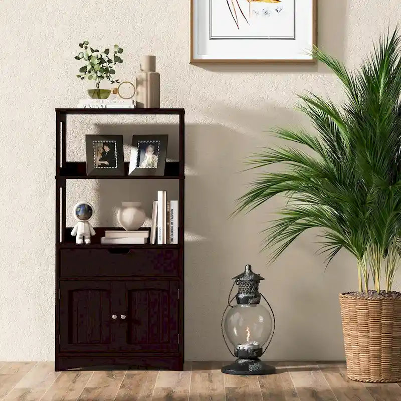 Bathroom Storage Cabinet with Drawer, Shelf & Cupboard - Floor Standing