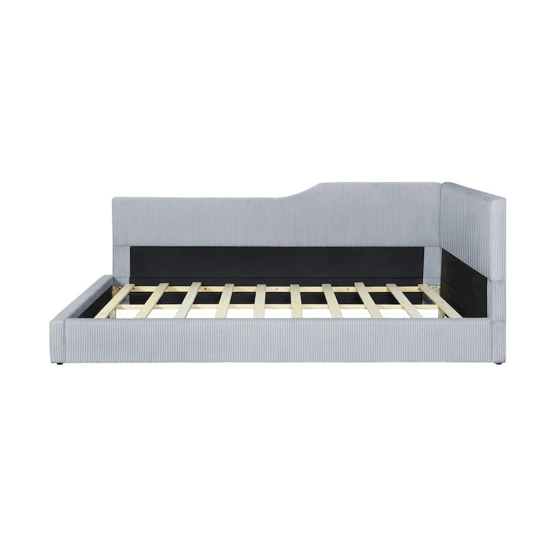 L-Shaped Daybed with Solid Frame, 500 lbs Weight Capacity