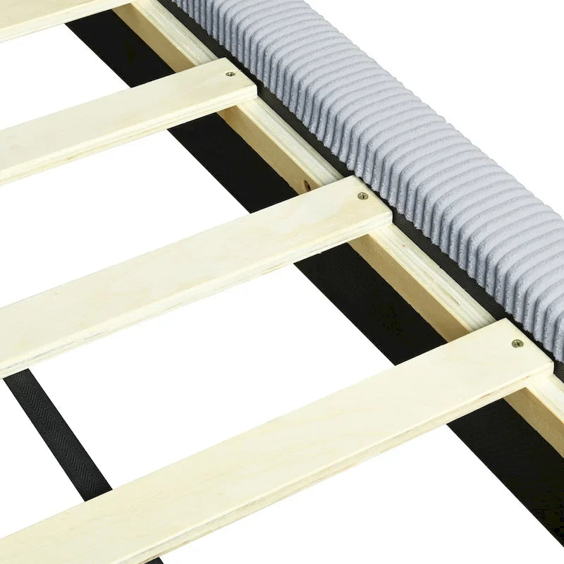 L-Shaped Daybed with Solid Frame, 500 lbs Weight Capacity