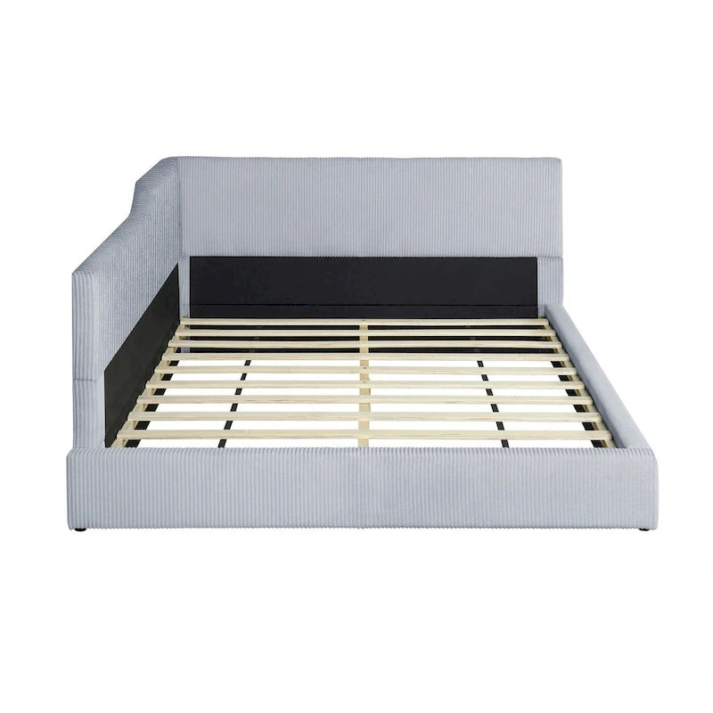 L-Shaped Daybed with Solid Frame, 500 lbs Weight Capacity