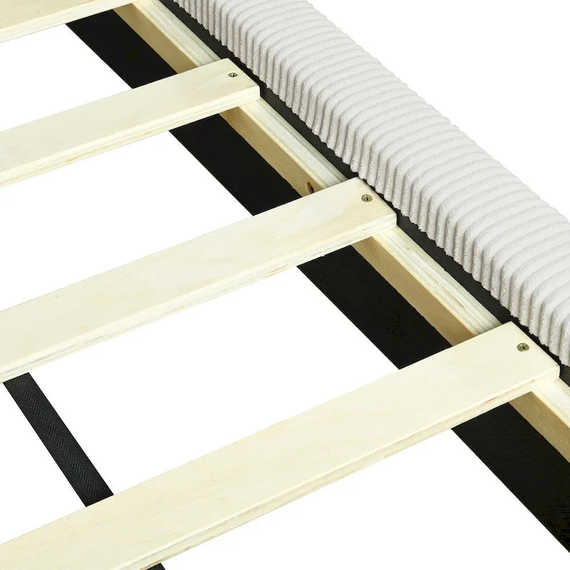 L-Shaped Daybed with Solid Frame, 500 lbs Weight Capacity