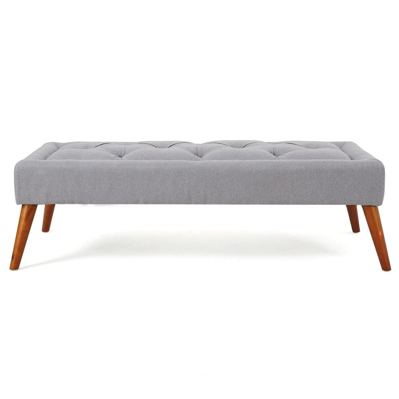 Banc ottoman en tissu capitonné