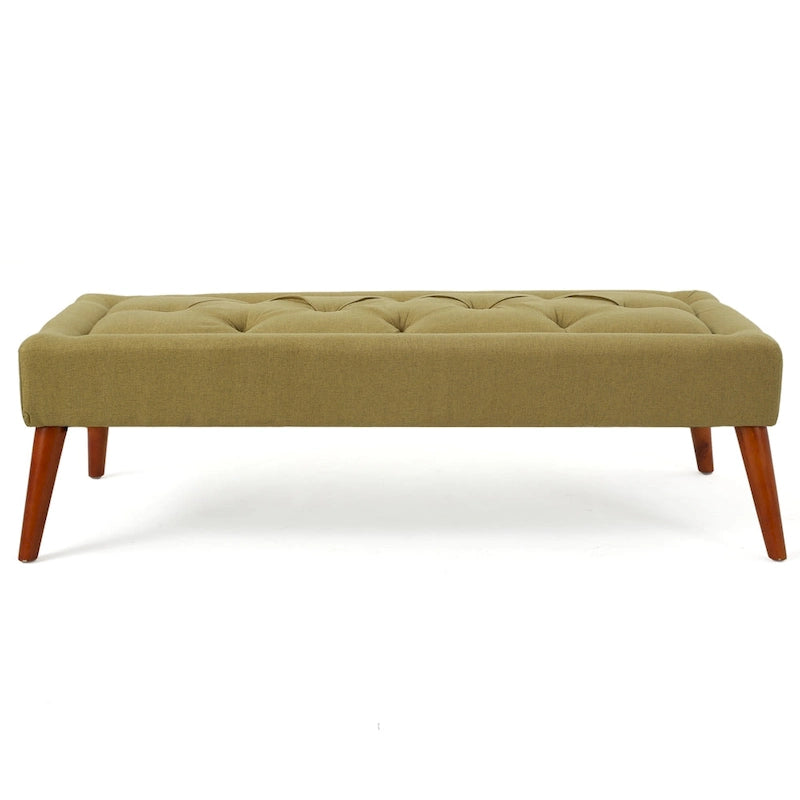 Banc ottoman en tissu capitonné