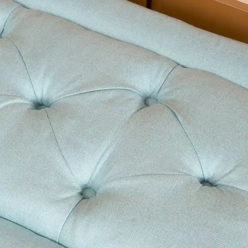 Tufted Fabric Ottoman Bench