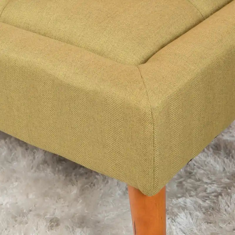 Tufted Fabric Ottoman Bench