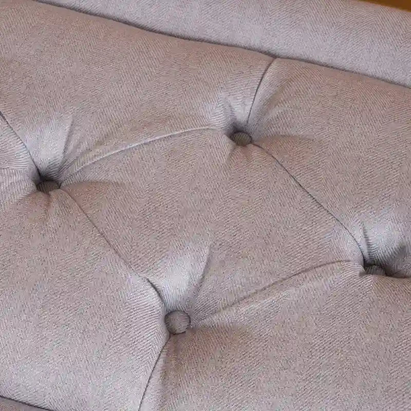 Tufted Fabric Ottoman Bench