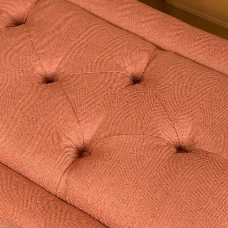 Tufted Fabric Ottoman Bench