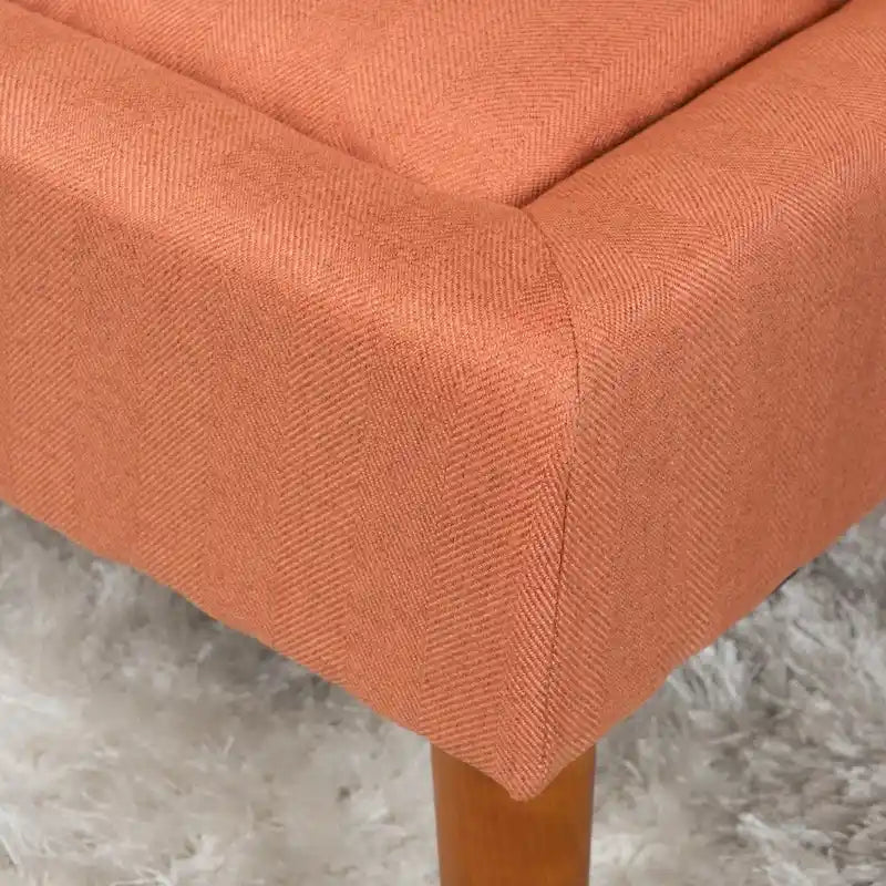 Tufted Fabric Ottoman Bench