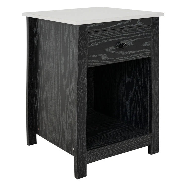 2-Tier End Table with Drawer and Shelf