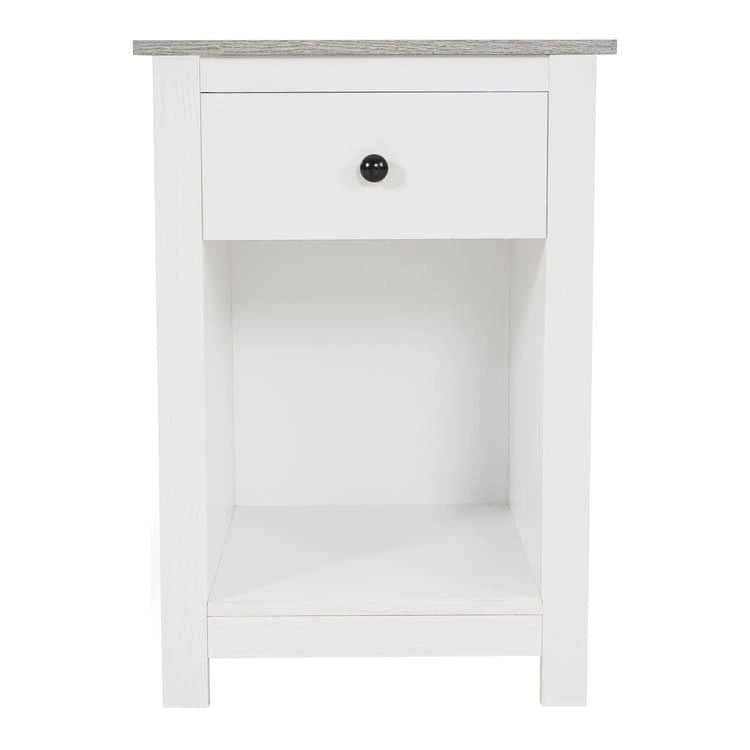 2-Tier End Table with Drawer and Shelf