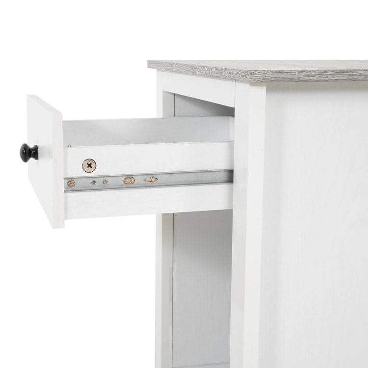 2-Tier End Table with Drawer and Shelf