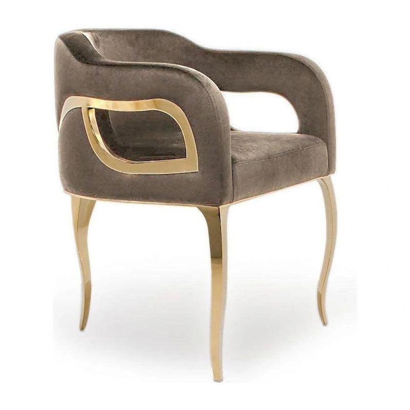 Titanium Gold Stainless Steel Dining Chair