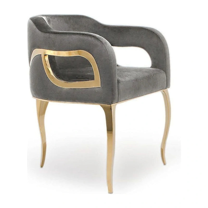 Titanium Gold Stainless Steel Dining Chair