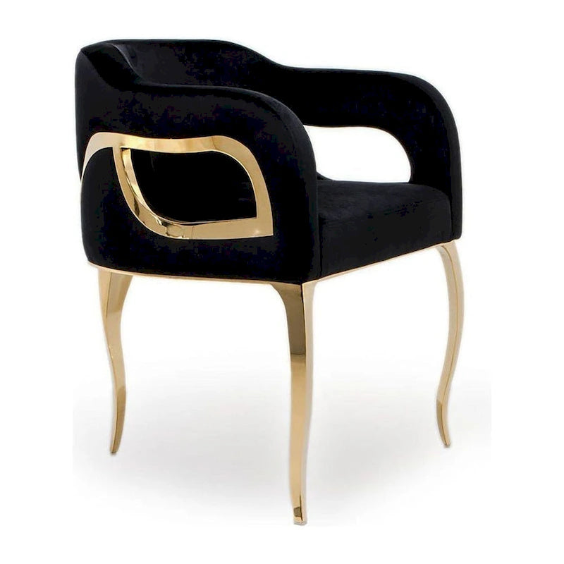 Titanium Gold Stainless Steel Dining Chair