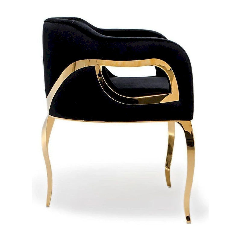 Titanium Gold Stainless Steel Dining Chair