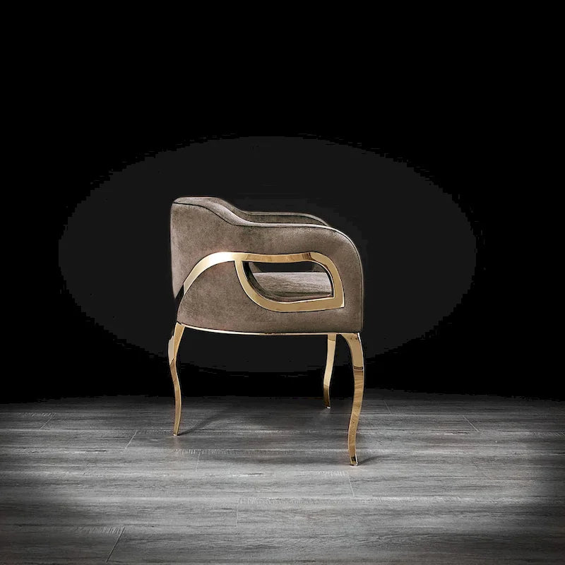 Titanium Gold Stainless Steel Dining Chair