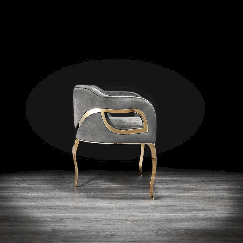 Titanium Gold Stainless Steel Dining Chair