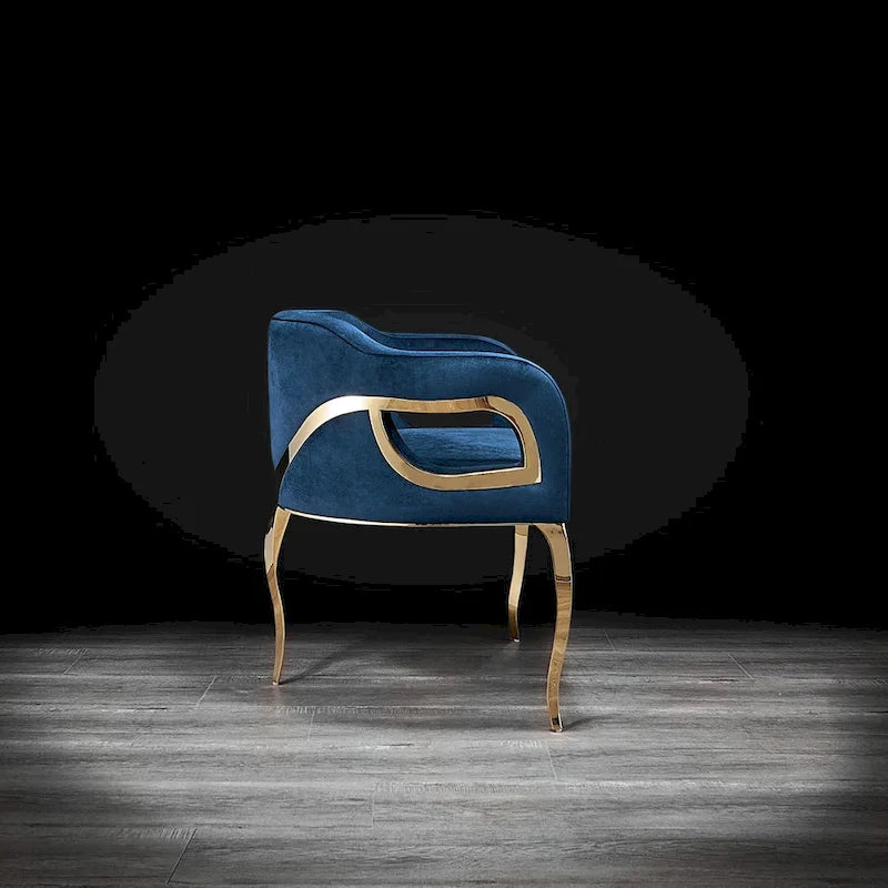 Titanium Gold Stainless Steel Dining Chair