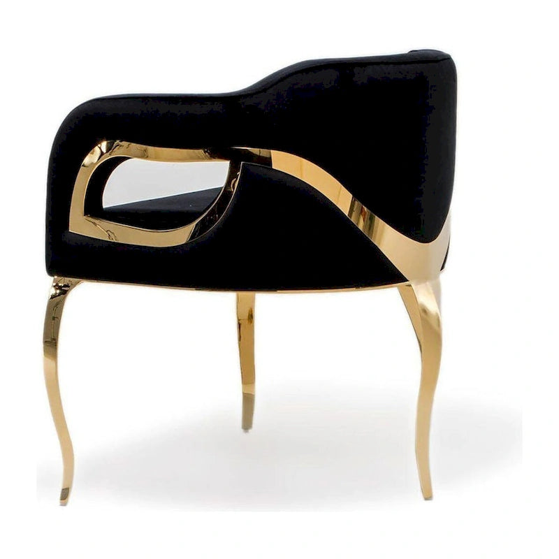 Titanium Gold Stainless Steel Dining Chair