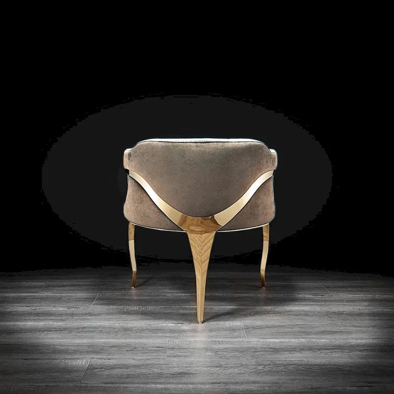 Titanium Gold Stainless Steel Dining Chair