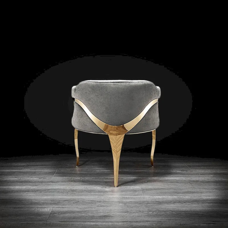 Titanium Gold Stainless Steel Dining Chair