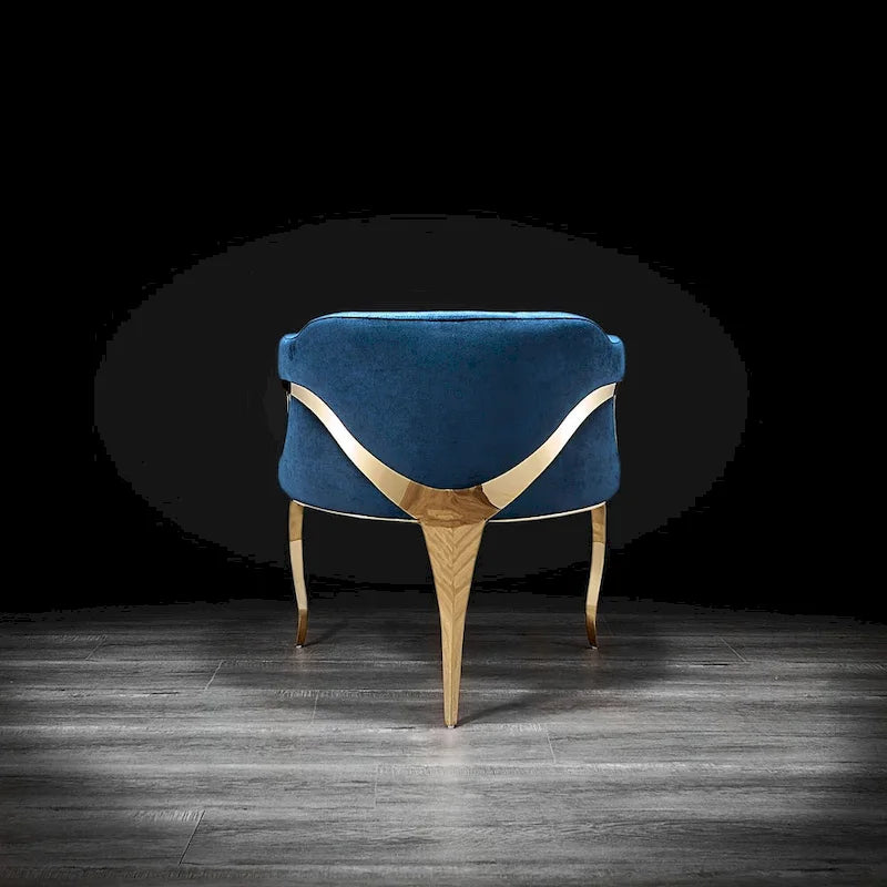 Titanium Gold Stainless Steel Dining Chair