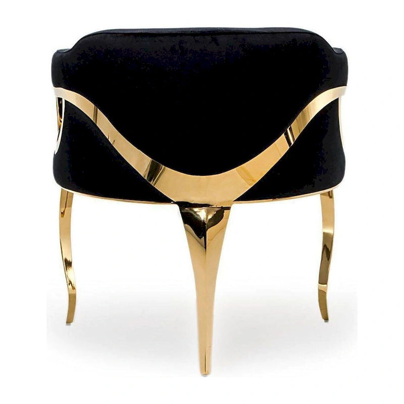 Titanium Gold Stainless Steel Dining Chair