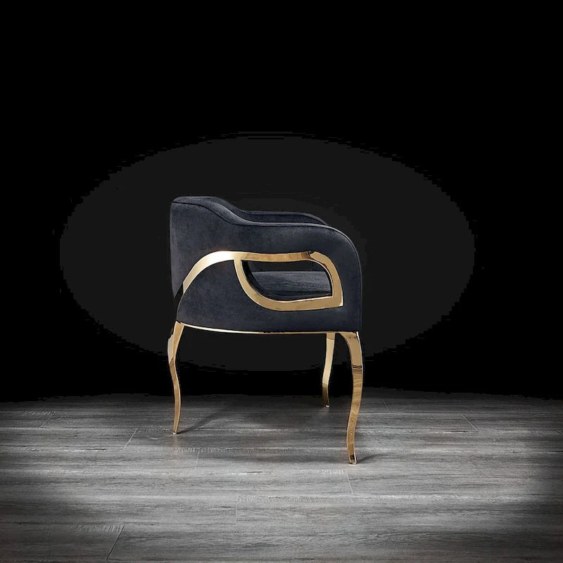 Titanium Gold Stainless Steel Dining Chair