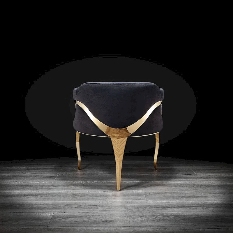 Titanium Gold Stainless Steel Dining Chair